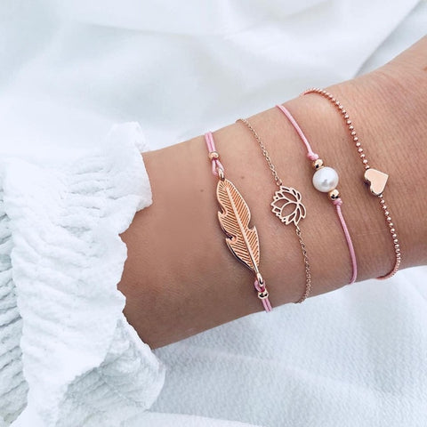 Handmade Weave Heart Bracelet