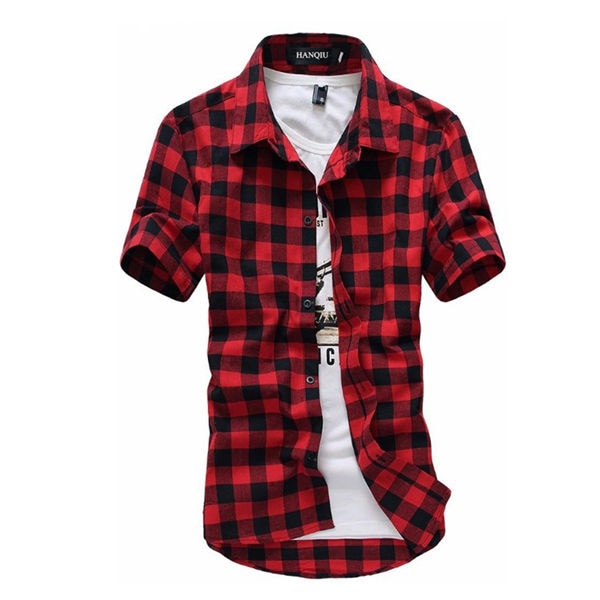 Red And Black Men Shirt