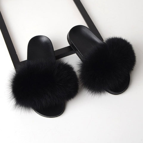 Women  Furry Flat Sandals
