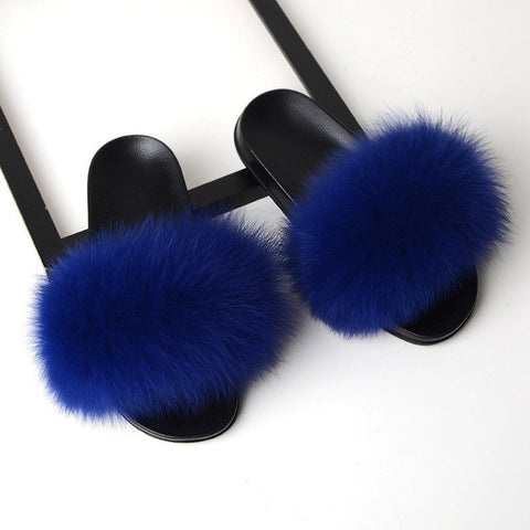 Women  Furry Flat Sandals