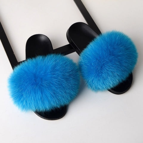 Women  Furry Flat Sandals