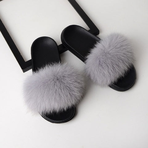 Women  Furry Flat Sandals