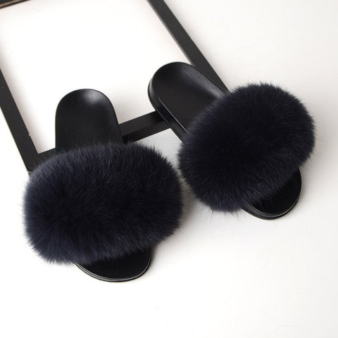 Women  Furry Flat Sandals