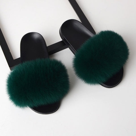 Women  Furry Flat Sandals