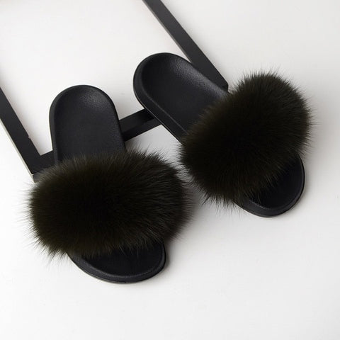 Women  Furry Flat Sandals