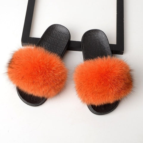Women  Furry Flat Sandals
