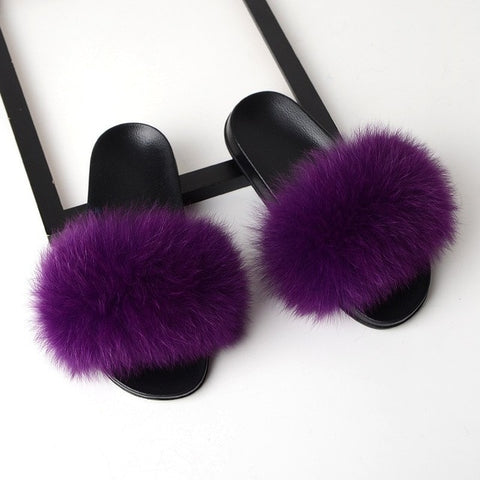 Women  Furry Flat Sandals