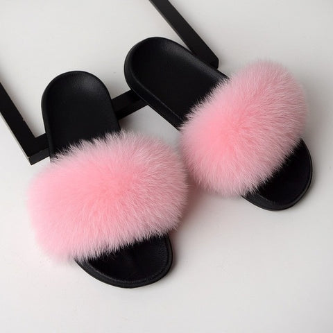 Women  Furry Flat Sandals