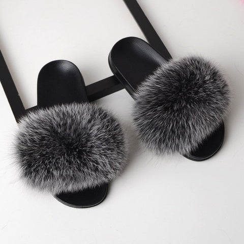 Women  Furry Flat Sandals