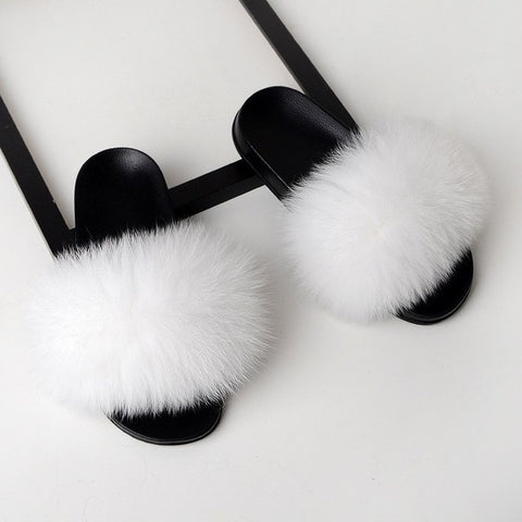 Women  Furry Flat Sandals