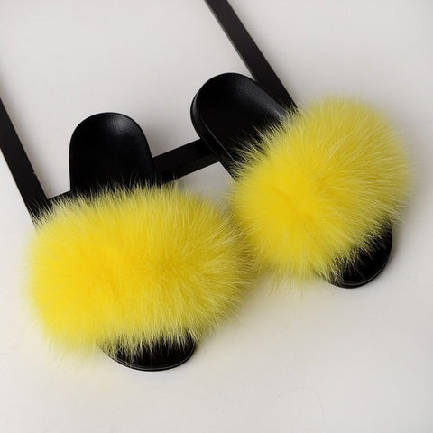 Women  Furry Flat Sandals
