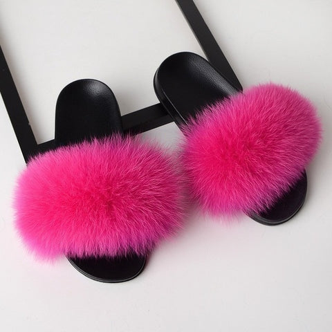 Women  Furry Flat Sandals