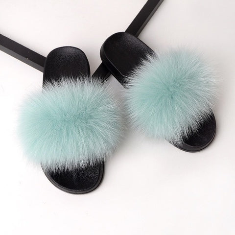 Women  Furry Flat Sandals