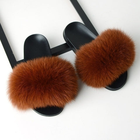 Women  Furry Flat Sandals