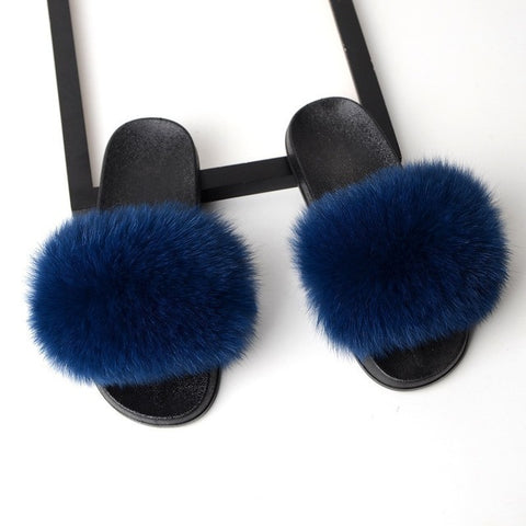 Women  Furry Flat Sandals
